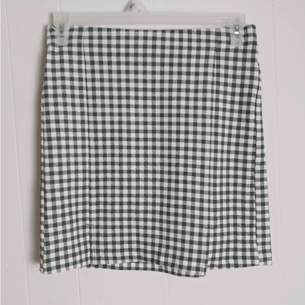 Vero Moda Black and White Gingham Mini Skirt